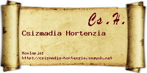 Csizmadia Hortenzia névjegykártya